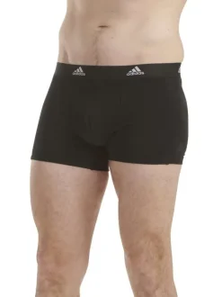 Lot de 3 Boxers classiques à coupe fermée, noir unis à ceinture élastiquée
