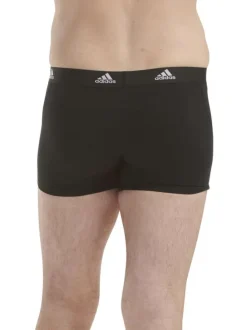Lot de 3 Boxers classiques à coupe fermée, noir unis à ceinture élastiquée