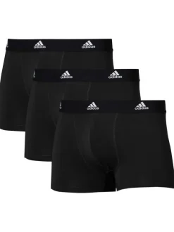 Lot de 3 Boxers classiques à coupe fermée, noir unis à ceinture élastiquée