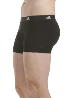 Lot de 3 Boxers classiques à coupe fermée, noir unis à ceinture élastiquée