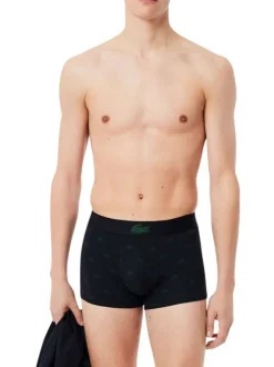 Lot de 3 boxers classiques en coton bicolore à motifs avec le crocodile