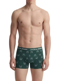 Lot de 3 boxers classiques en coton biologique multicolores à motifs