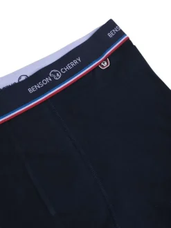 Lot de 2 boxers classiques en coton blanc et marine unis avec nom de la marque
