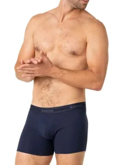 Lot de 3 boxers classiques en coton camel avec le nom de la marque
