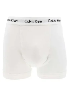 Lot de 3 Boxers classiques en coton gris unis coupe fermée avec ceinture blanche