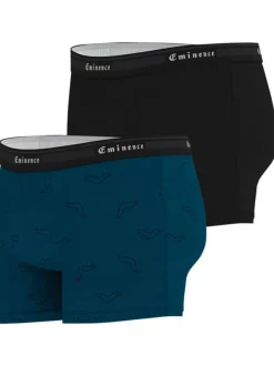 Lot de 2 boxers classiques en coton imprimé avec une coupe fermée