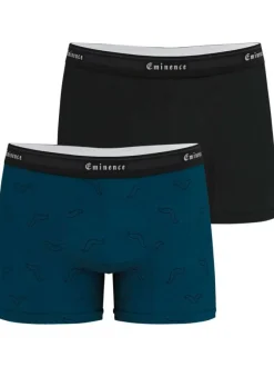 Lot de 2 boxers classiques en coton imprimé avec une coupe fermée