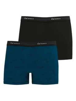 Lot de 2 boxers classiques en coton imprimé avec une coupe fermée