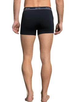 Lot de 2 boxers classiques en coton marine unis avec le nom de la marque