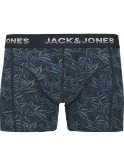Lot de 3 boxers classiques en coton mélangé marine à motifs et coupe fermée
