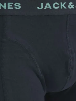 Lot de 3 boxers classiques en coton mélangé marine unis à coupe fermée