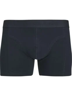 Lot de 3 boxers classiques en coton mélangé marine unis à coupe fermée