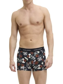 Lot de 3 boxers classiques en coton mélangé multicolore avec des motifs
