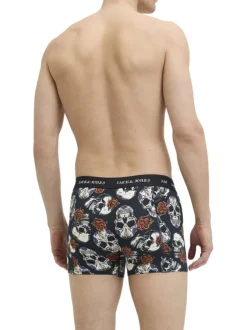 Lot de 3 boxers classiques en coton mélangé multicolore avec des motifs