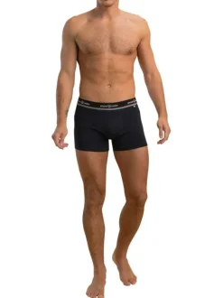 Lot de 2 boxers classiques en coton mélangé multicolores unis