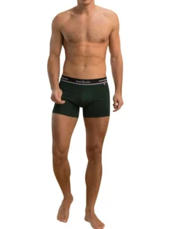 Lot de 2 boxers classiques en coton mélangé multicolores unis