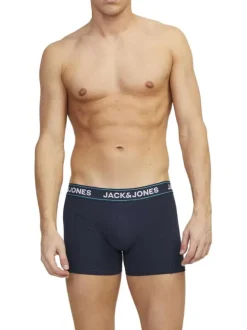 Lot de 3 Boxers classiques en coton multicolore bicolore coupe fermée
