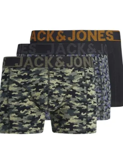 Lot de 3 boxers classiques en coton multicolore à imprimé camouflage