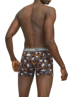 Lot de 3 boxers classiques en coton multicolore à imprimé têtes de morts