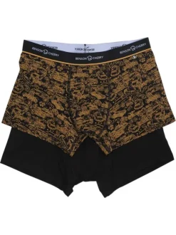 Lot de 2 boxers classiques en coton multicolores avec logo de la marque
