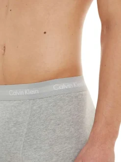 Lot de 3 Boxers classiques en coton multicolores unies avec nom de la marque