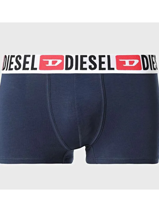 Lot de 3 boxers classiques en coton multicolores unis avec le nom de la marque