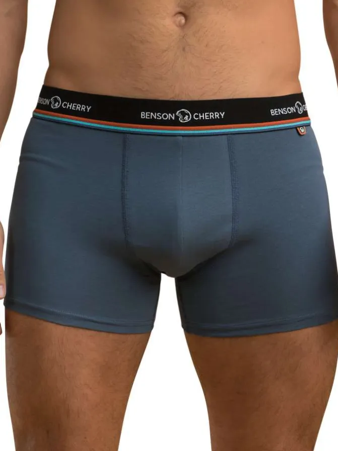 Lot de 2 boxers classiques en coton multicolores unis avec une taille élastiquée