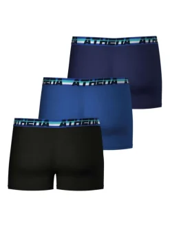 Lot de 3 boxers classiques en coton multicolores unis et à coupe fermée