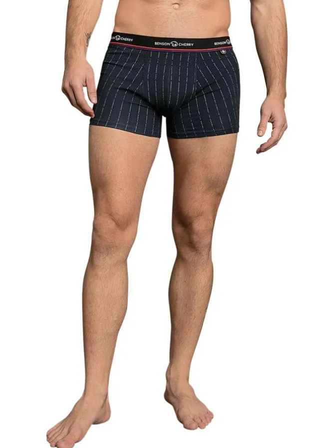 Lot de 2 boxers classiques en coton multicolores unis pourvu du nom de la marque