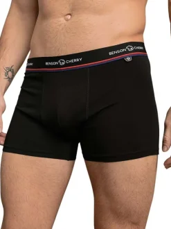 Lot de 2 boxers classiques en coton multicolores unis pourvu du nom de la marque