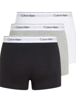 Lot de 3 Boxers classiques en coton multicolore uni coupe fermée