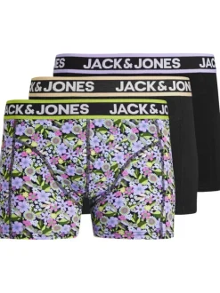 Lot de 3 Boxers classiques en coton multicolore uni coupe fermée