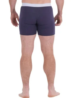 Lot de 2 boxers classiques en coton multicolore unis avec ceinture élastiquée