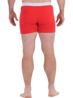 Lot de 2 boxers classiques en coton multicolore unis avec ceinture élastiquée