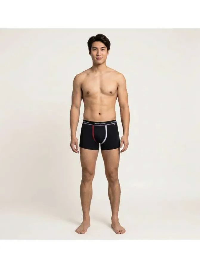 Lot de 2 boxers classiques en coton multicolore unis avec nom de la marque