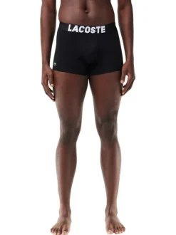 Lot de 3 boxers classiques en coton multicolore unis avec une coupe fermée