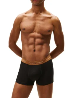 Lot de 3 boxers classiques en coton noirs avec taille élastiquée