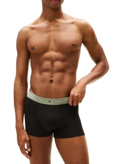 Lot de 3 boxers classiques en coton noirs avec taille élastiquée