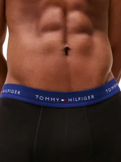 Lot de 3 boxers classiques en coton noirs avec taille élastiquée