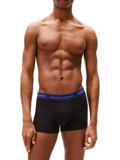 Lot de 3 boxers classiques en coton noirs avec taille élastiquée
