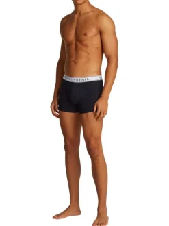 Lot de 3 boxers classiques en coton noirs avec taille élastiquée