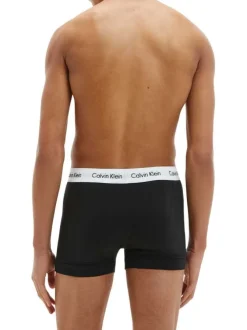 Lot de 3 Boxers classiques en coton noirs unis avec une coupe fermée