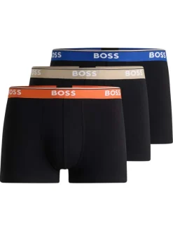 Lot de 3 boxers classiques en coton noirs unis avec une coupe fermée