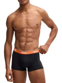 Lot de 3 boxers classiques en coton noirs unis avec une coupe fermée