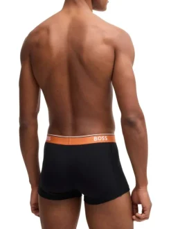 Lot de 3 boxers classiques en coton noirs unis avec une coupe fermée