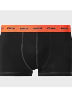 Lot de 3 boxers classiques en coton noirs unis à ceintures multicolores
