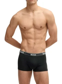 Lot de 3 boxers classiques en coton noirs unis à coupes fermées