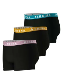 Lot de 3 boxers classiques en coton noirs unis et à coupe fermée