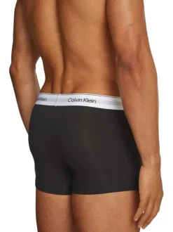 Lot de 3 Boxers classiques en coton noir uni avec une coupe fermée
