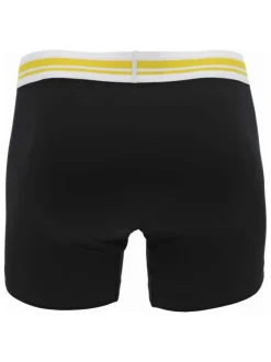 Lot de 2 Boxers classiques en coton noir uni à taille élastiquée